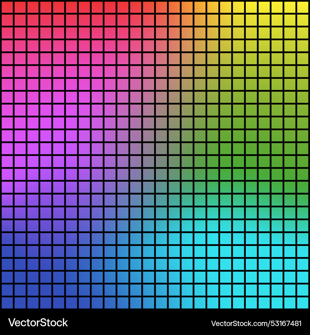 Gradient color grid square tile pattern vibrant Gradient color grid square tile pattern vibrant vector image