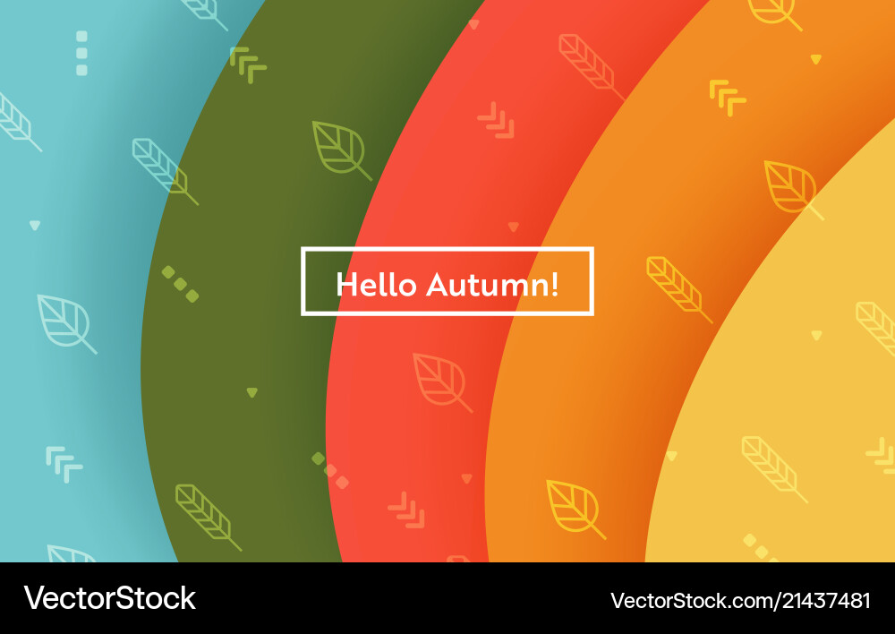 Hello autumn layout with leaves for web page Hello autumn layout with leaves for web page vector image