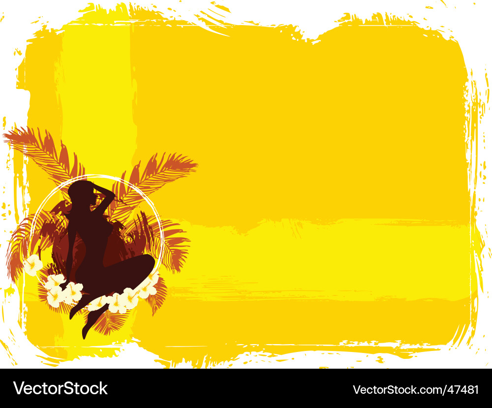 Tropical grunge background Royalty Free Vector Image