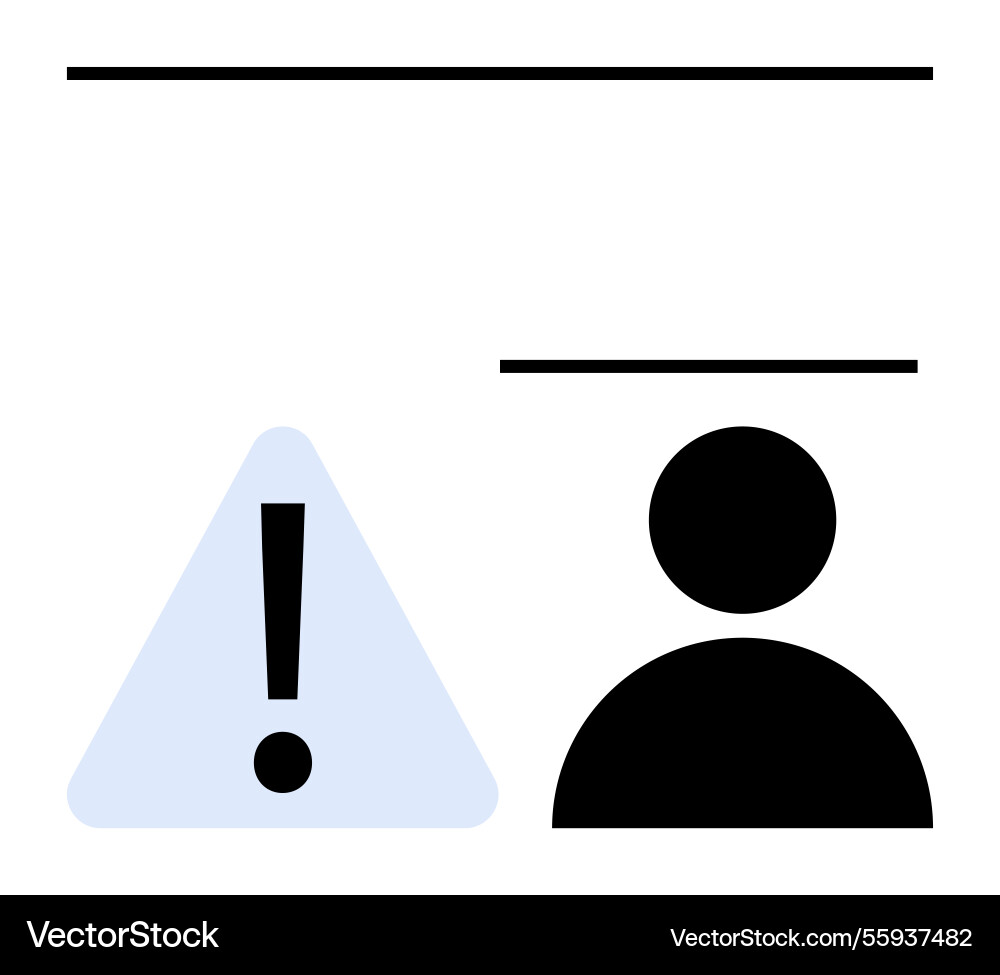 Alert notification icon with user symbol Alert notification icon with user symbol Vector Image