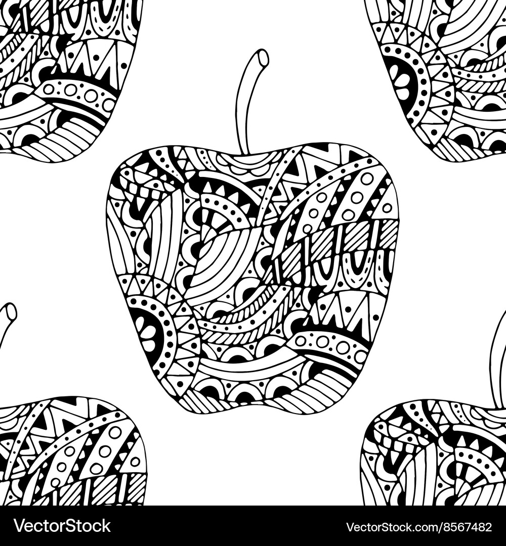 Beautiful patterns apple seamless pattern Vector Image