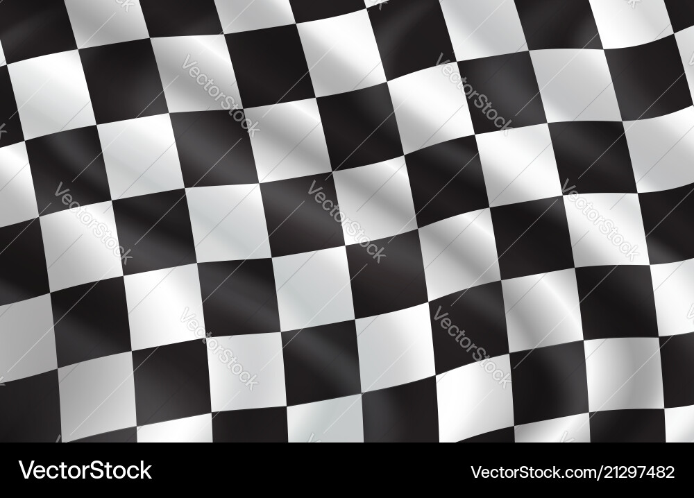 Checkered Racing Flag Pattern vector image