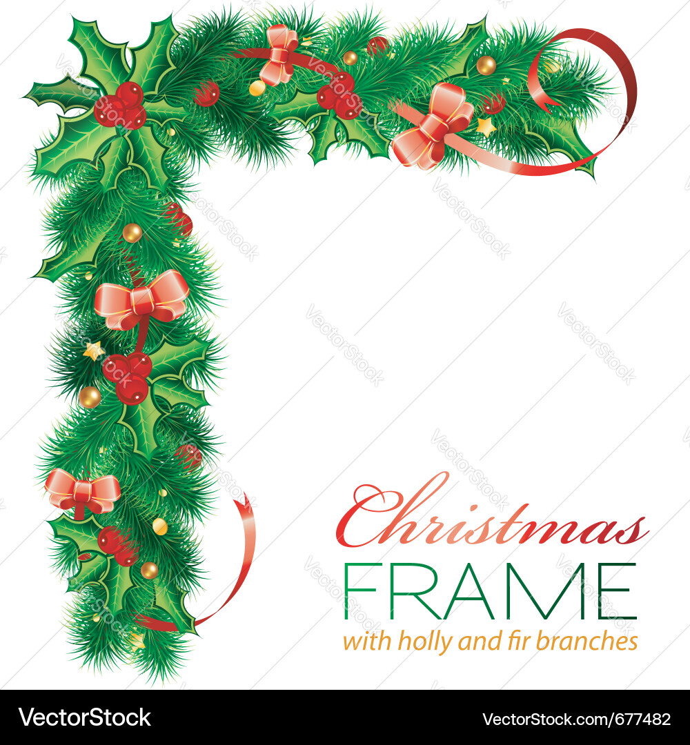 Festive Christmas Frame Vector Image