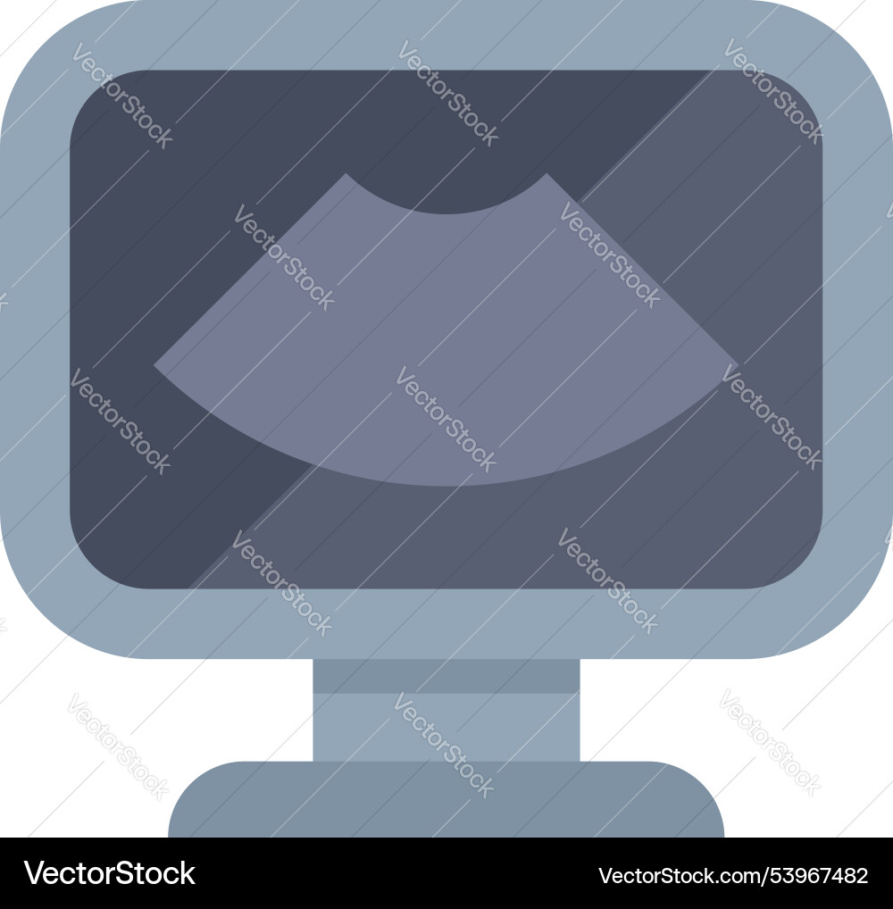 Ultrasound machine displaying sonogram image Ultrasound machine displaying sonogram image Vector Image