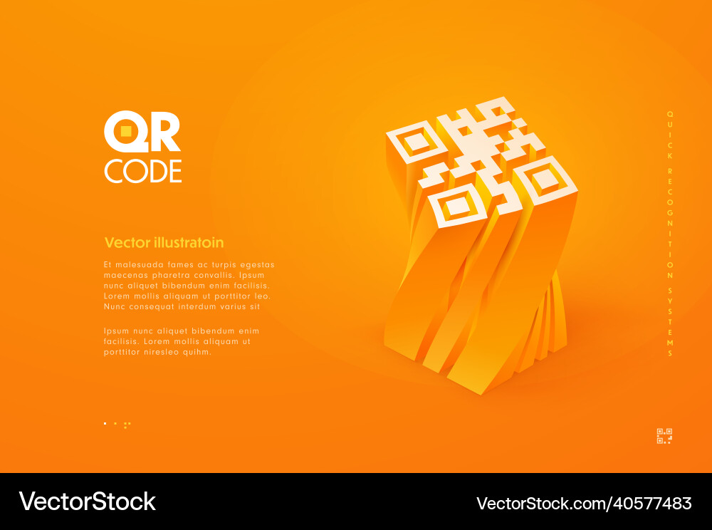3d qr code three dimensional 3d qr code three dimensional vector image