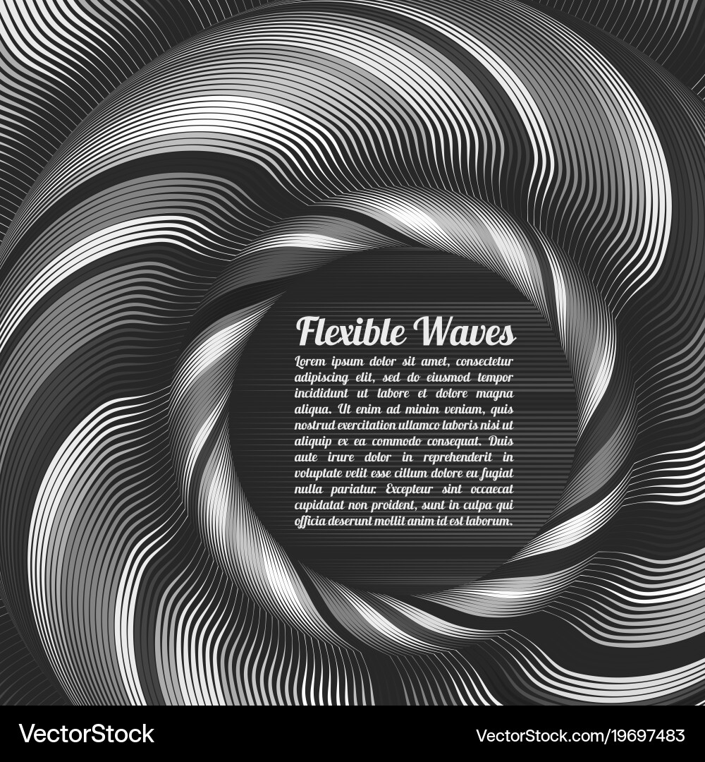 Abstract background waved lines Vector Image