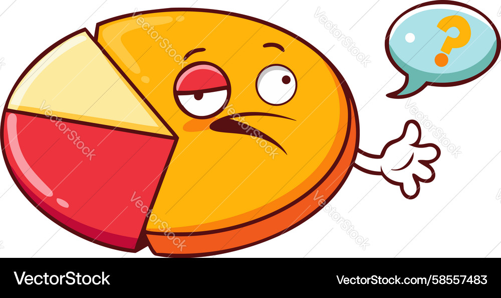 Data Overload Pie Character Vector Image