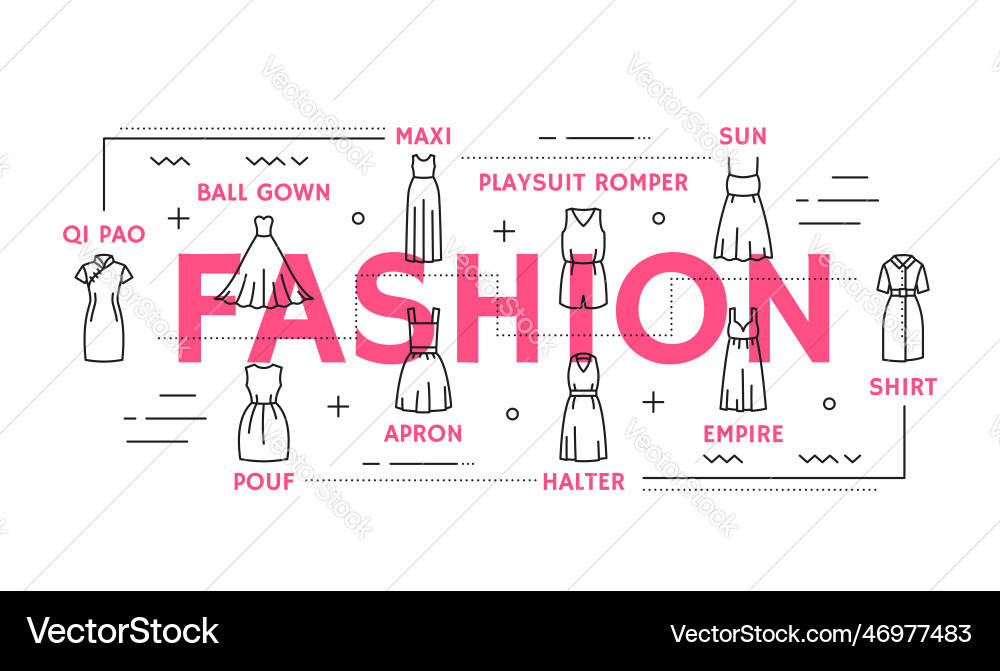 Mode Frau Linie Kleider Kleidung Icons Mode Frau Linie Kleider Kleidung Icons vektorbild