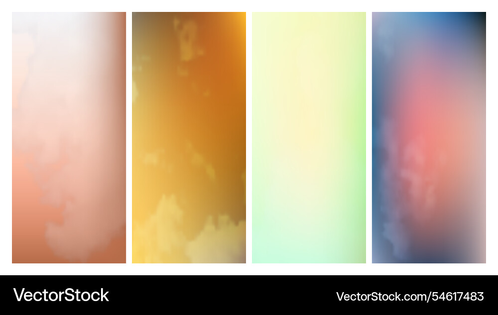 Modern colorful gradient background with clouds Modern colorful gradient background with clouds vector image