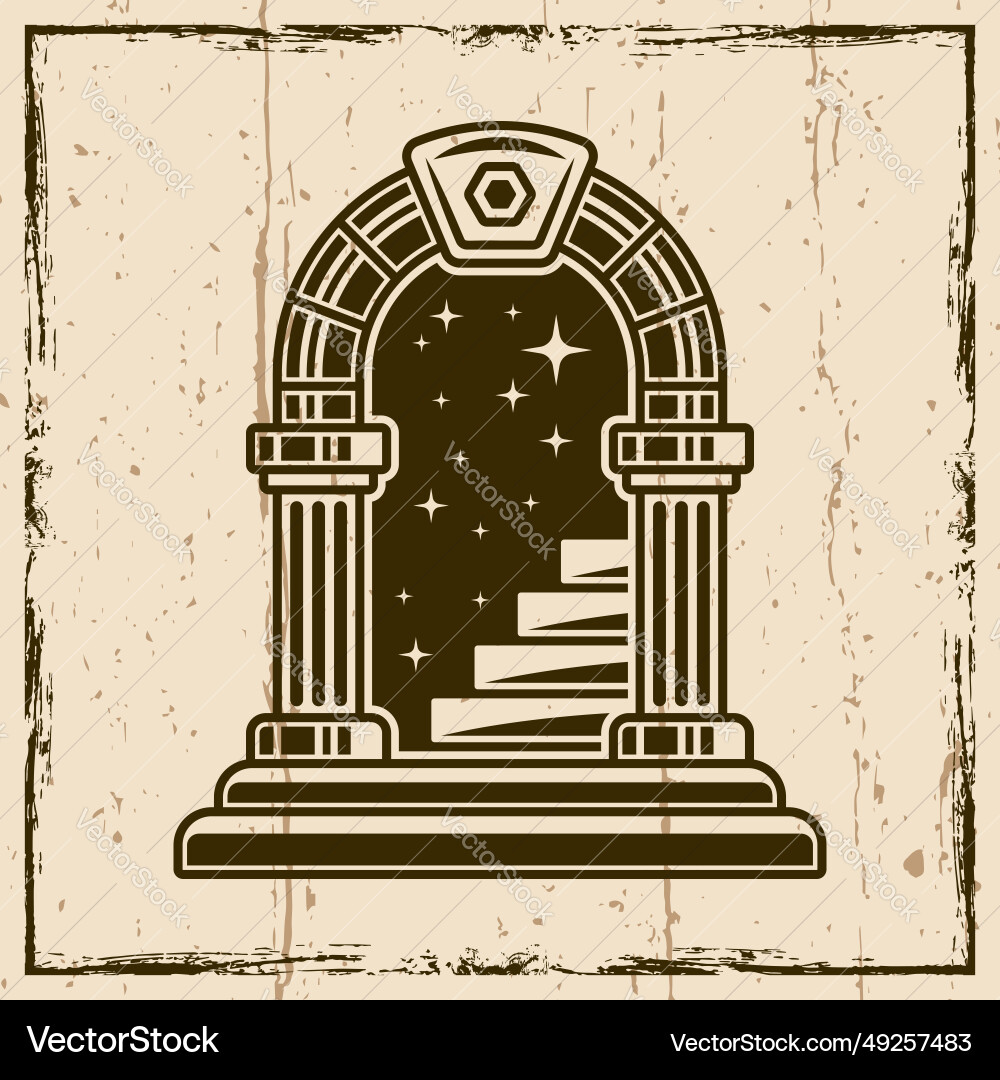 Mystery Treppe zum Himmel traditionelle Tattoo Mystery Treppe zum Himmel traditionelle Tattoo vektorbild