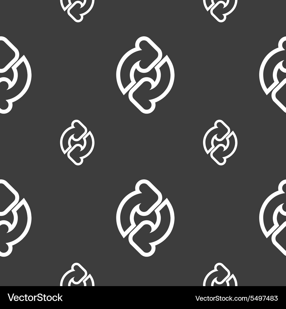 Refresh icon sign seamless pattern on a gray Vector Image