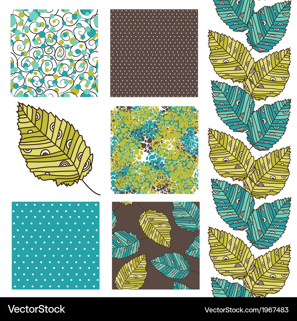 Seamless patterns set Vector Image