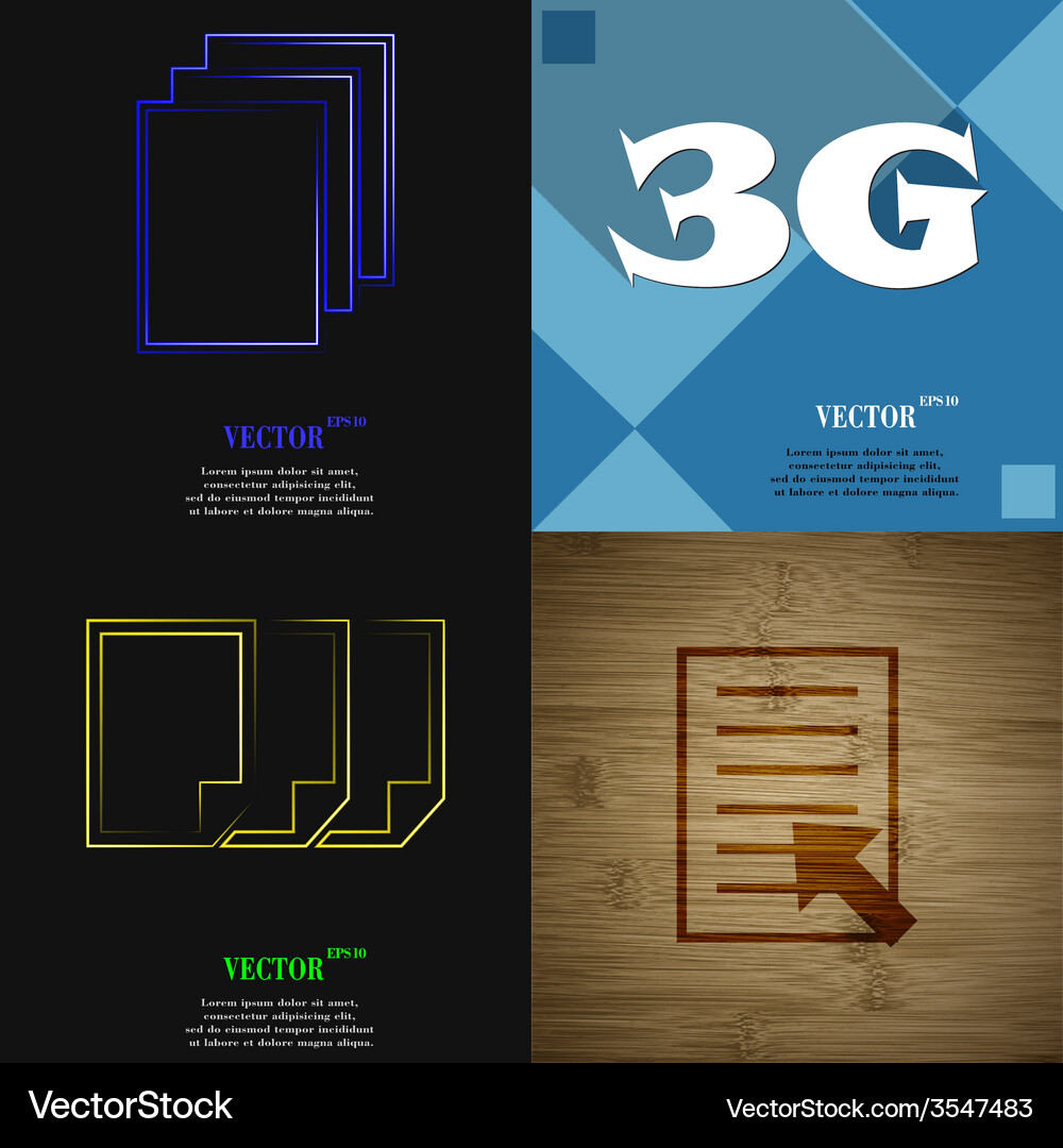 Set of abstract backgrounds with different web Vector Image