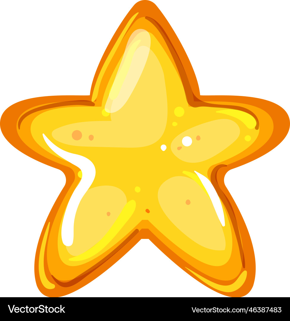 Star jelly candy cartoon Star jelly candy cartoon vector image