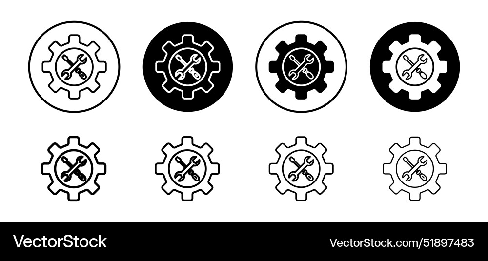Technical setup or mechanical support icon Technical setup or mechanical support icon Vector Image