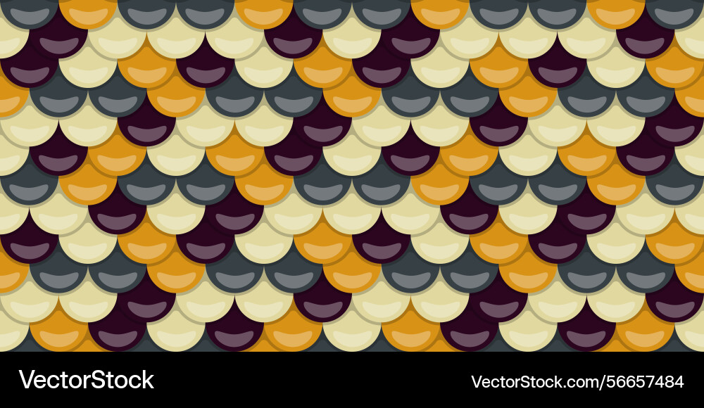 Abstract seamless pattern of overlapping scales Vector Image