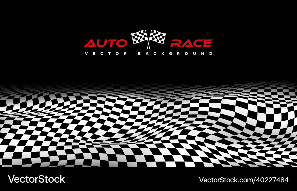 Checkered Racing Flag Background Royalty Free Vector Image