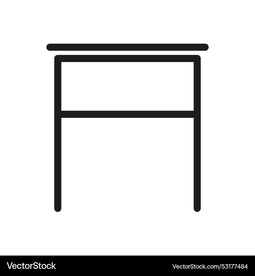 Flat table icon stock image Flat table icon stock image vector image