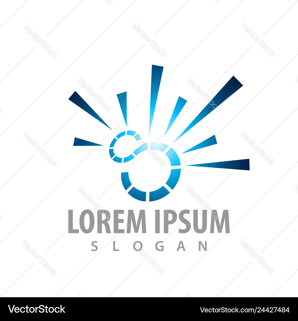 Initial S Tech Spark Symbol vector image
