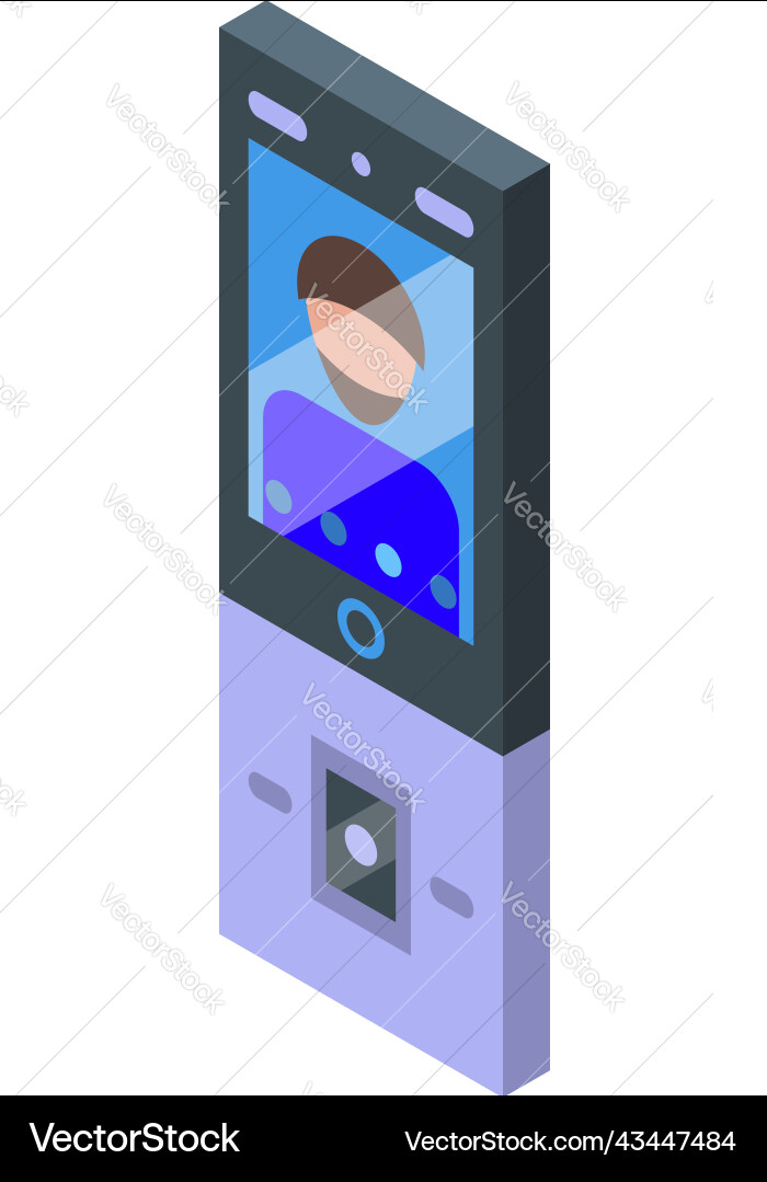 Security intercom icon isometric video Security intercom icon isometric video vector image