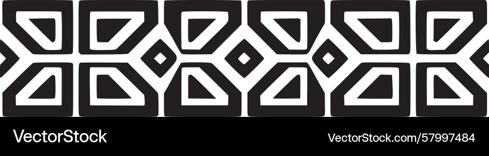 Tribal Linear Border Pattern Vector Image