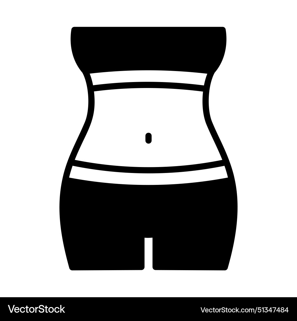 Womans body care weight losing solid icon Vector Image