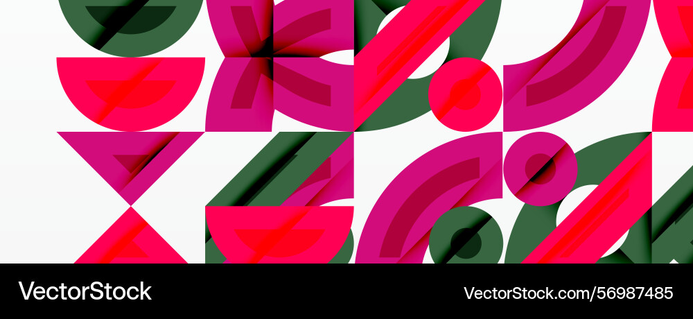 Abstract pattern features repeating shapes pink vector image