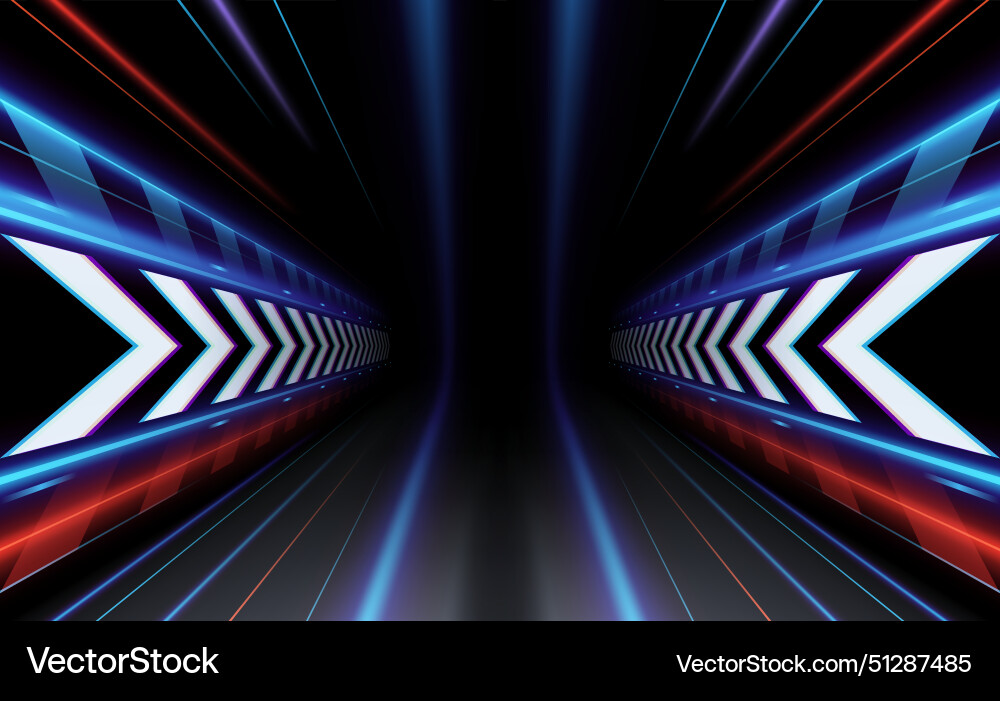 Abstract speed arrows with color lines Abstract speed arrows with color lines vector image