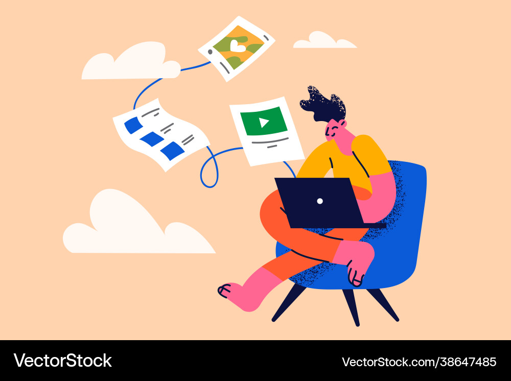 Cloud backup and database synchronization concept Cloud backup and database synchronization concept Vector Image