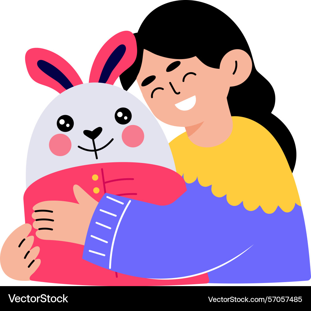 Flat style showing a character doing Vector Image