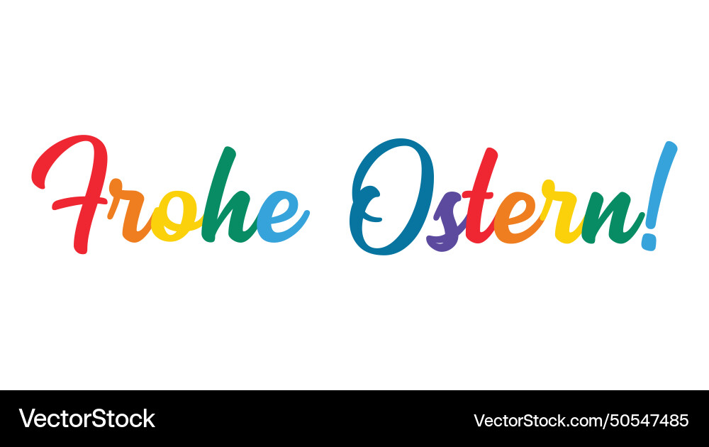 Hand sketched lettering quote frohe ostern happy Vector Image