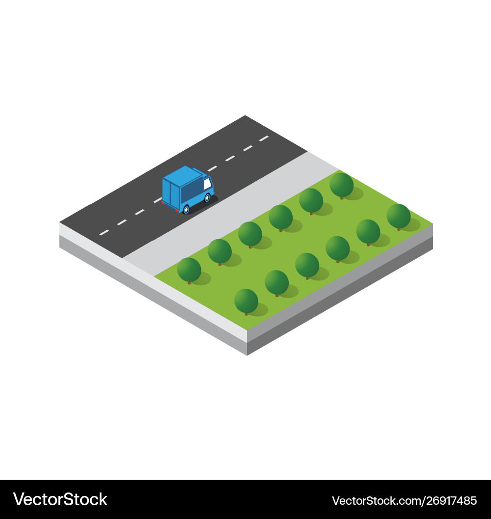 Isometric 3d module block Isometric 3d module block vector image