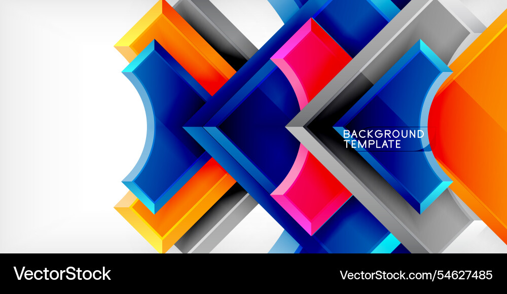 Square arrow shapes with round elements Vector Image
