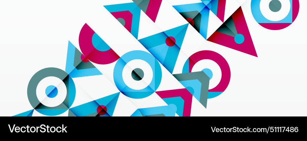 A colorful geometric pattern with triangles Vector Image