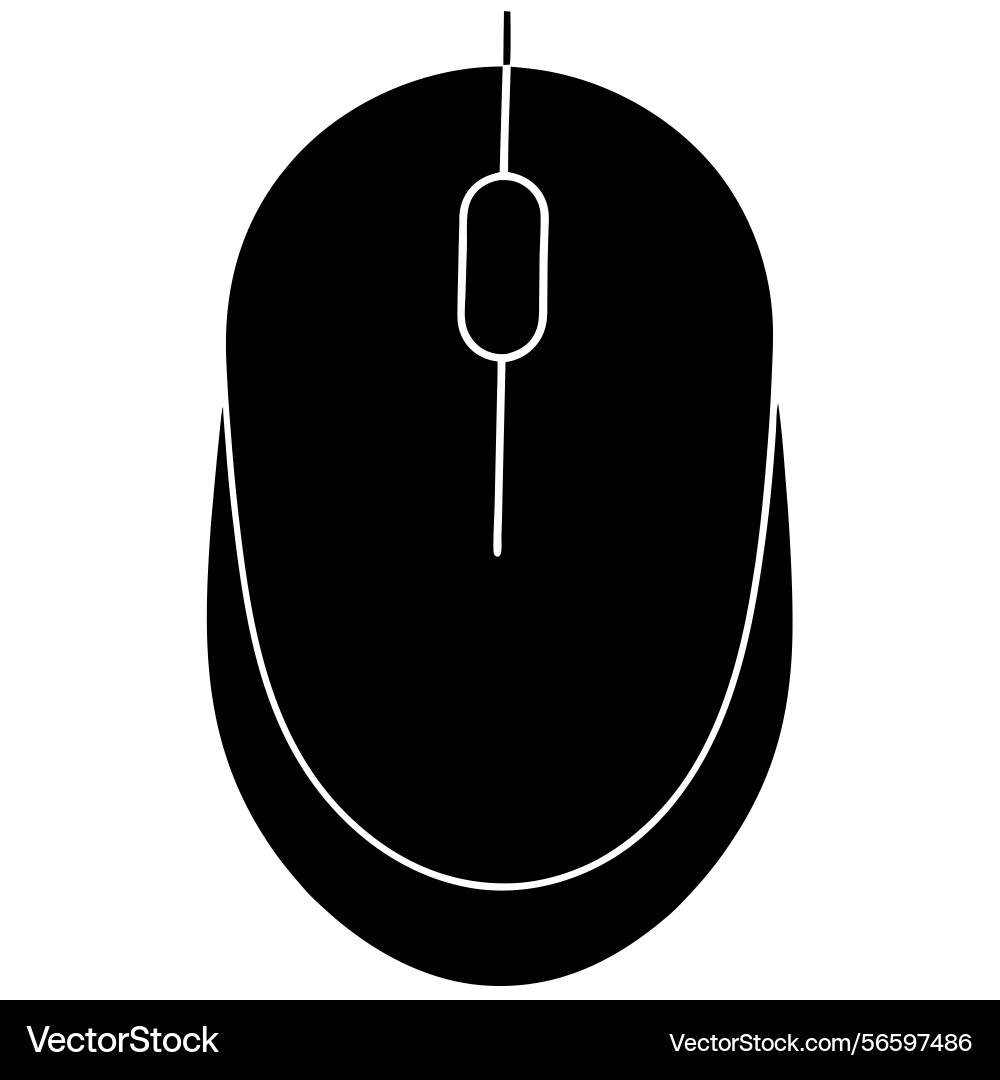 Black and white computer mouse for web design vector image