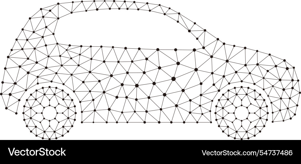 Concept of the car point and line compose Concept of the car point and line compose Vector Image