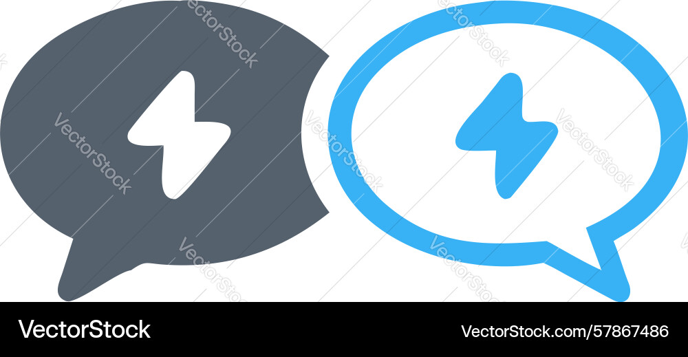 Fast charging lightning bubbles design generative Vector Image