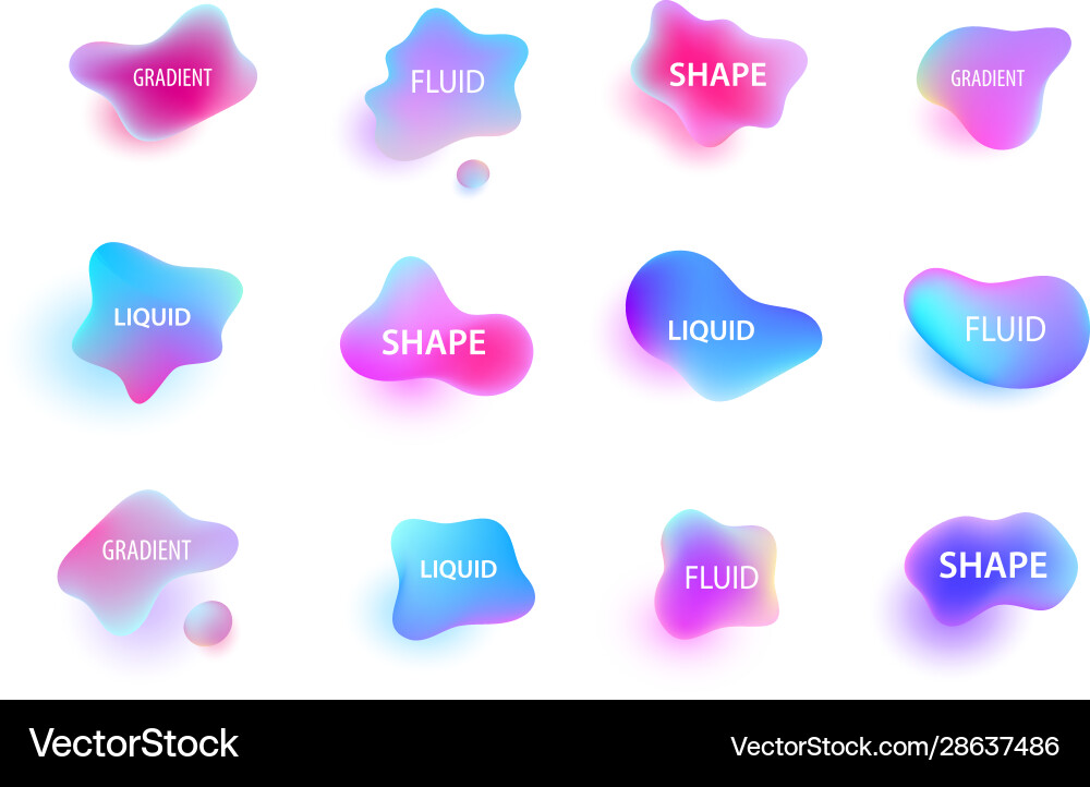 Gradient Spots & Blots - Abstract Elements vector image