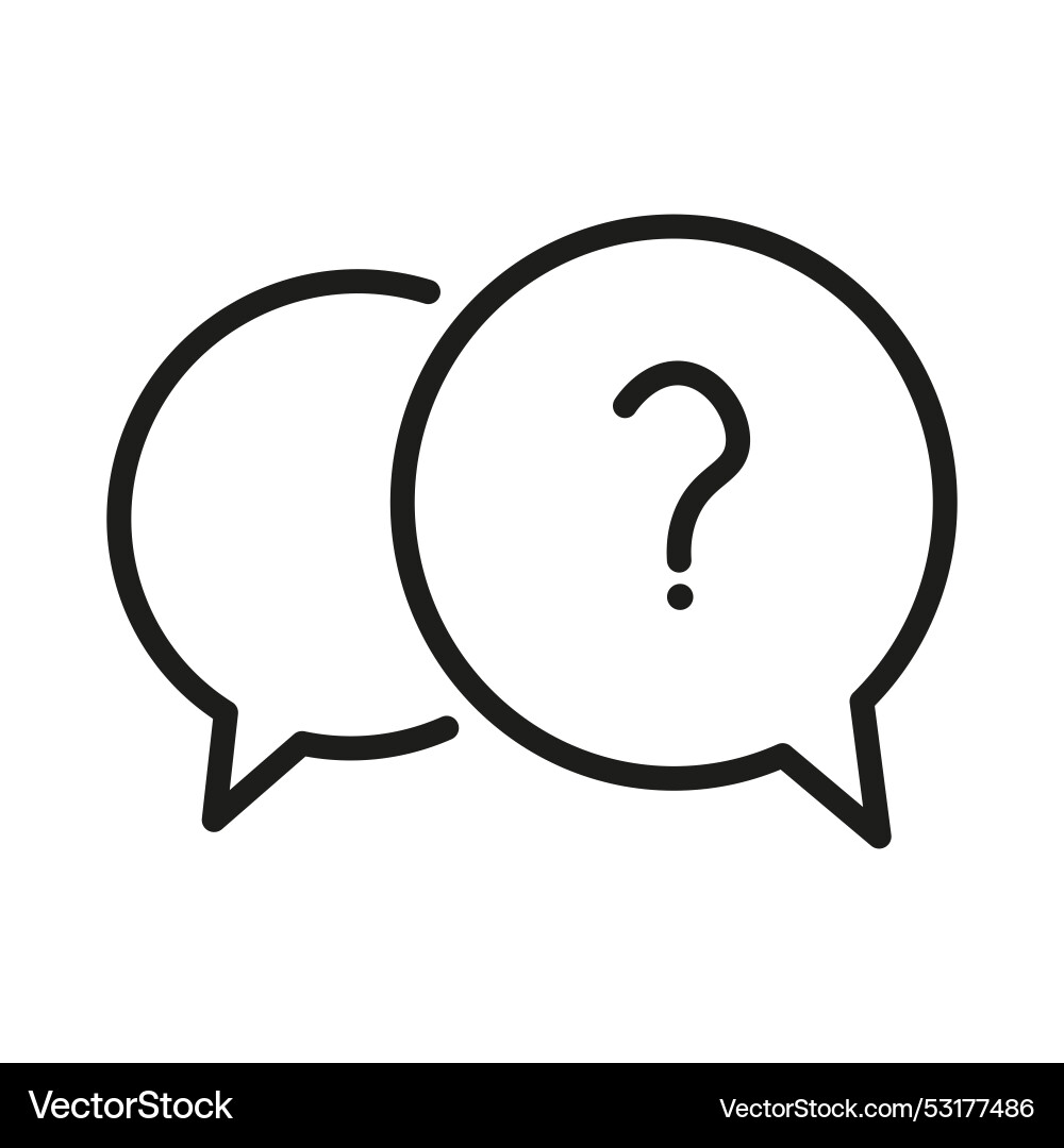 Question mark in a speech bubble stock image Question mark in a speech bubble stock image vector image