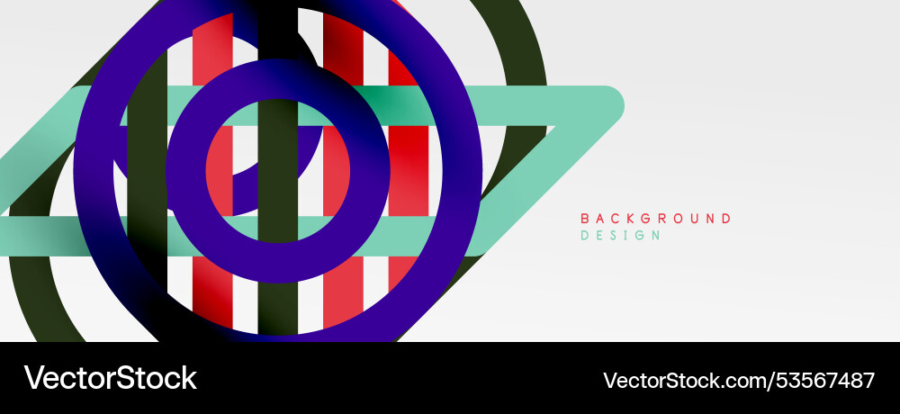 Abstract background - colorful circle lines Vector Image