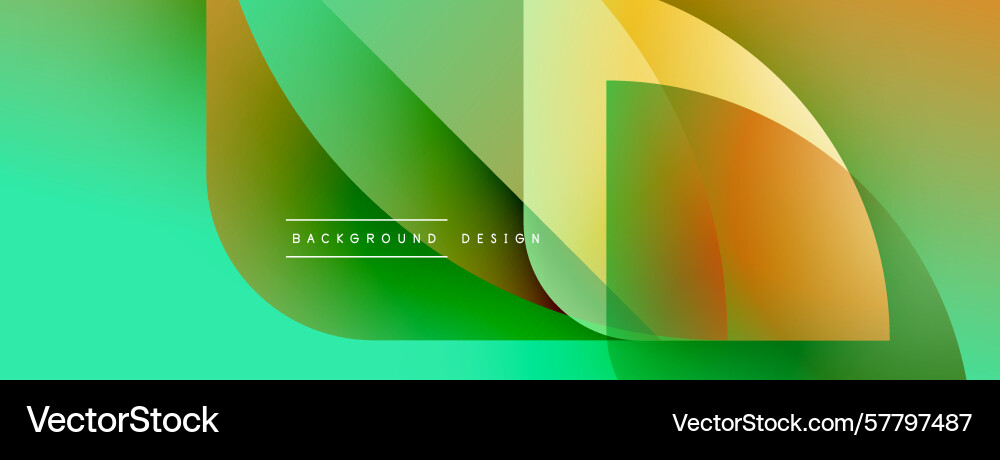 Abstract gradient shapes overlap green yellow Abstract gradient shapes overlap green yellow Vector Image