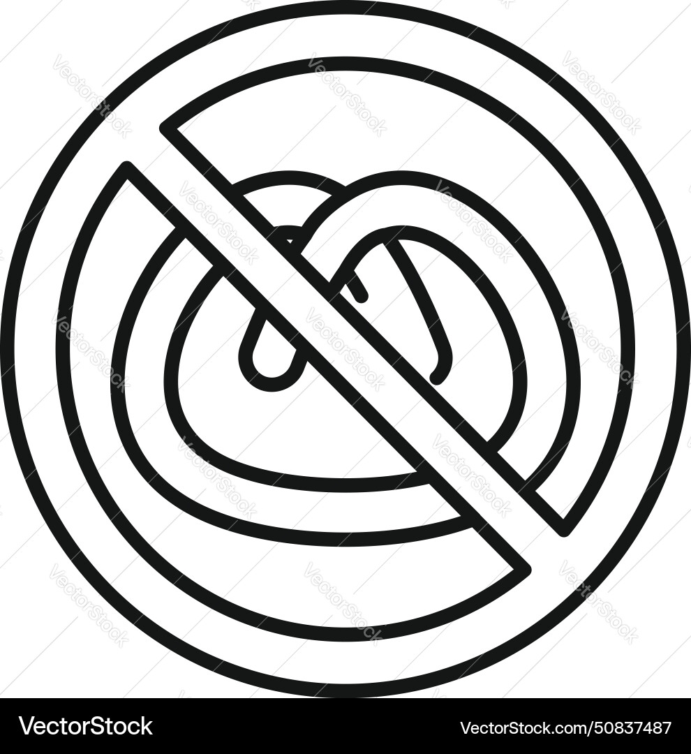 Bakery food pretzel icon outline meal Bakery food pretzel icon outline meal vector image