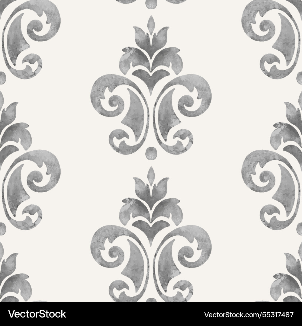 Damask seamless pattern element classical Damask seamless pattern element classical vector image