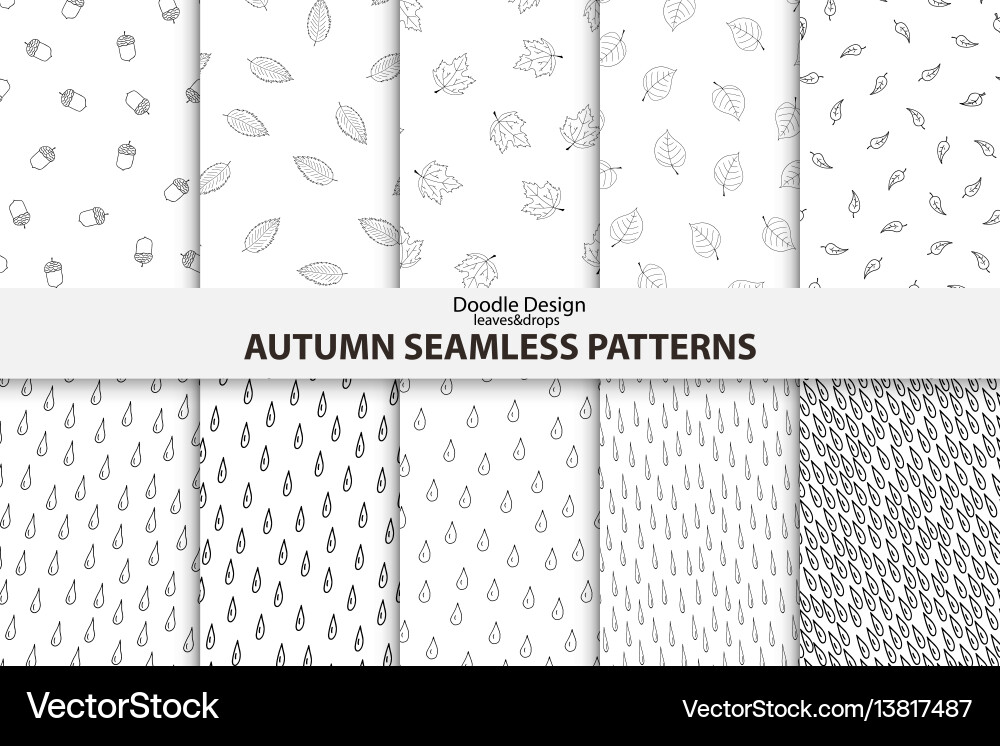 Herbst nahtlose Muster handgezogenes Design Herbst nahtlose Muster handgezogenes Design vektorbild
