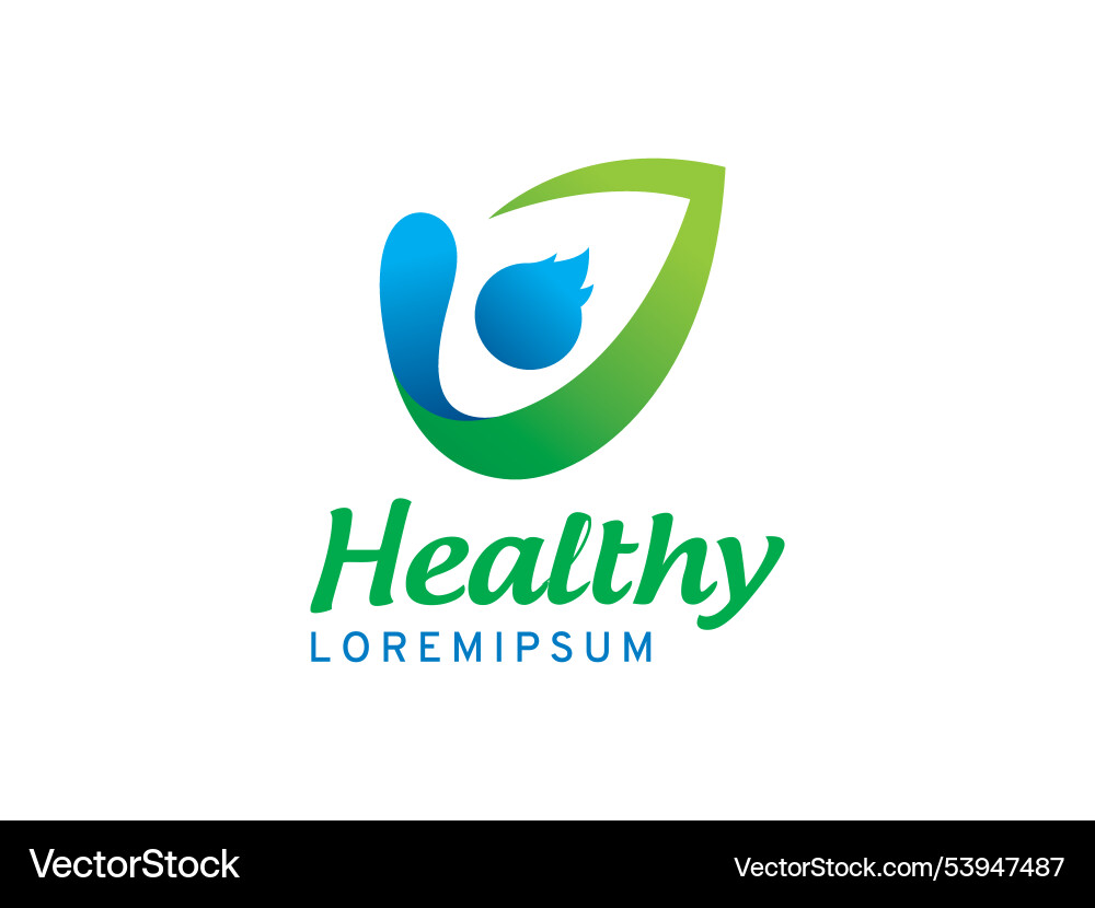 People and leaf logo symbol or icon template Vector Image