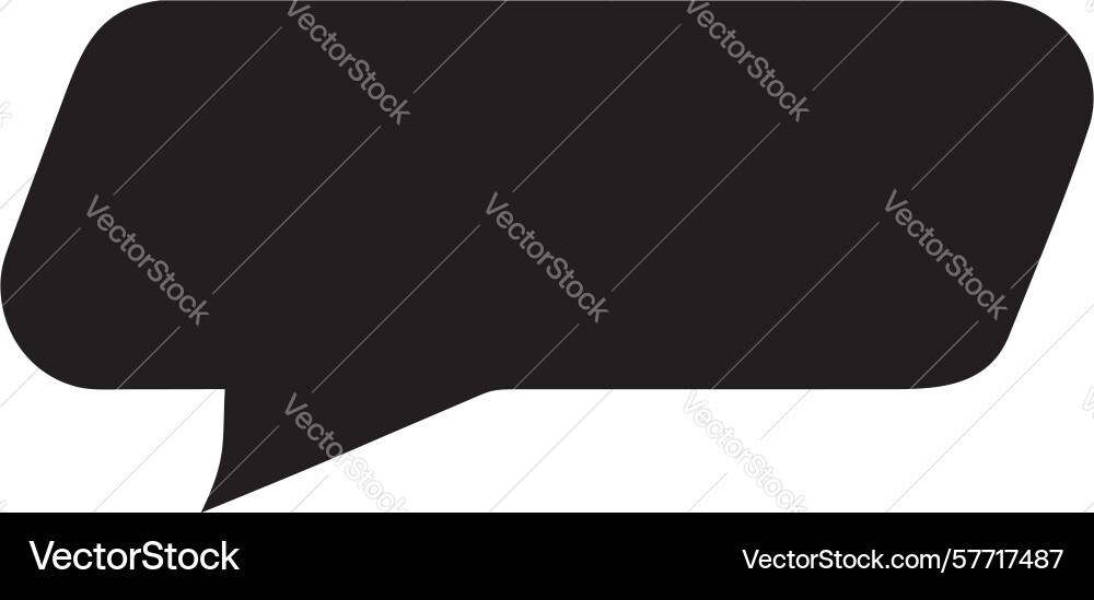 Solid speech bubble icon message information vector image