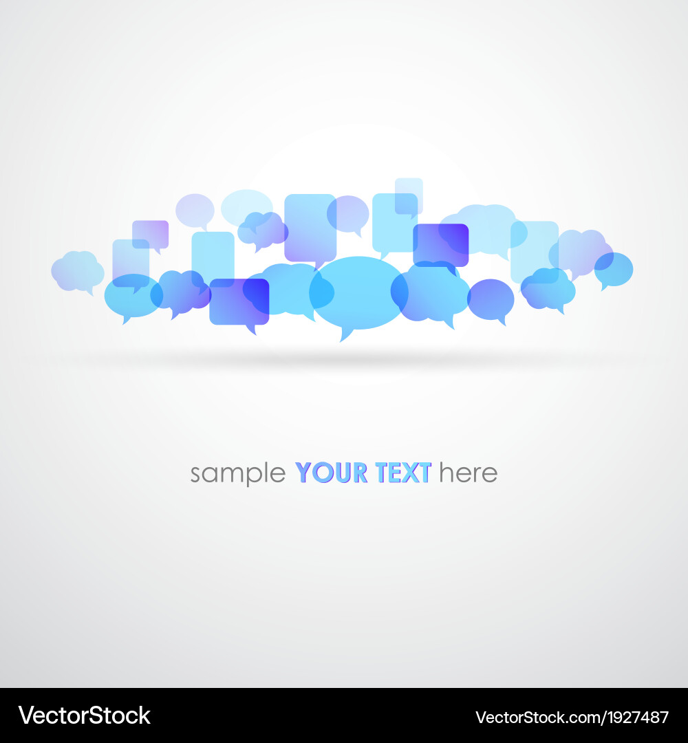 Speech Bubble Network Communication vector image
