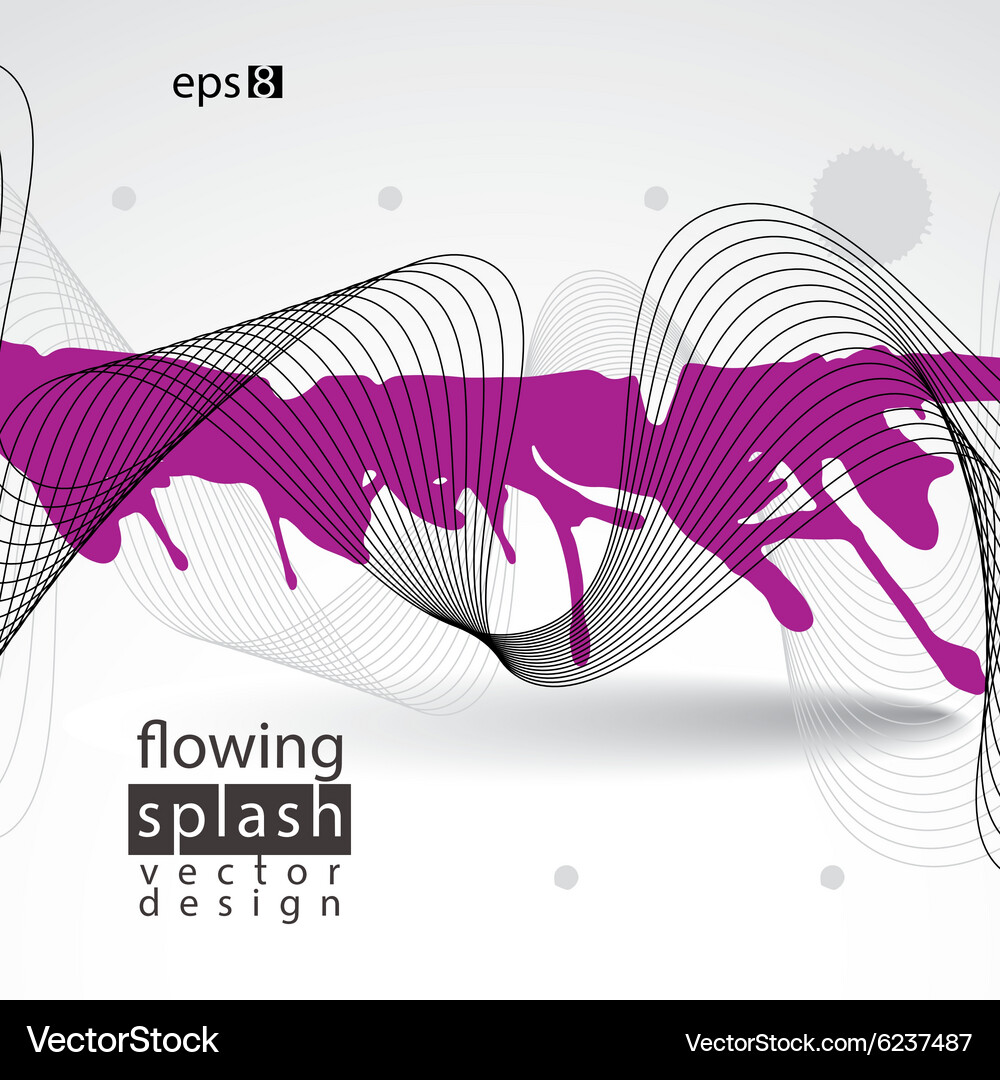 Splattered web design element art ink blob bright Vector Image