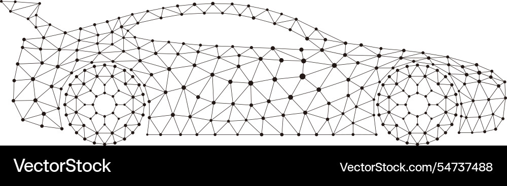 Concept of the car point and line compose Concept of the car point and line compose Vector Image