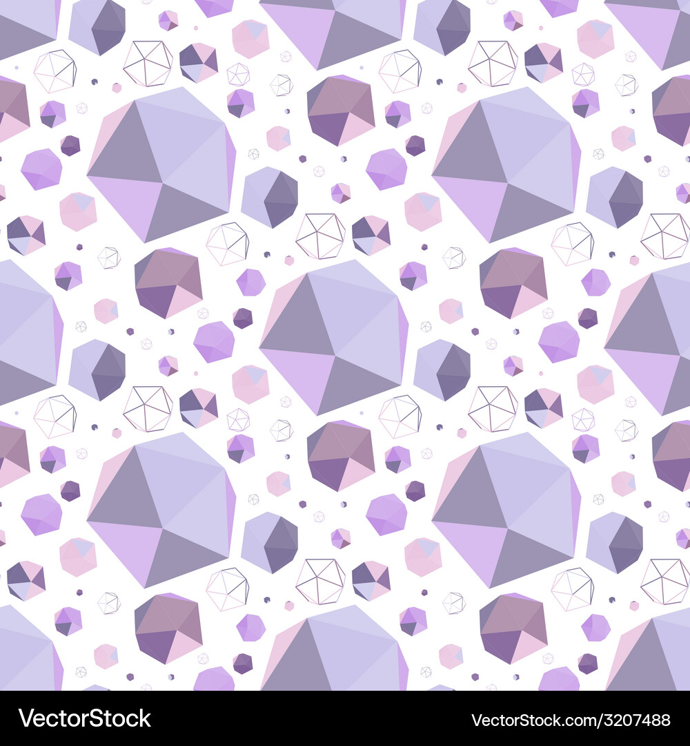 Crystal Polygon Seamless Pattern Vector Image